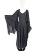 Saint Laurent Paris by Hedi Slimane Black Chiffon Cape Caftan "Stevie Nicks" Gown SS2013