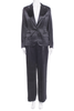Saint Laurent YSL by Tom Ford Black Oversized Satin Silk Tailored Le Smoking Tuxedo Suit Spring 2001