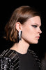 Saint Laurent Black Crystal 3 Tiered "Le Smoking" Earrings