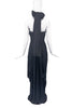 Saint Laurent YSL Black Chiffon Silk Draped Bustier Halterneck Gown 2009 (Copy)