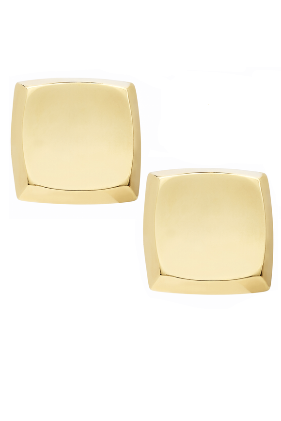 Saint Laurent Gold Oversized Square Earrings