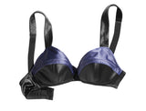 Sonia Rykiel Midnight Blue Black Satin Two Tone Bra