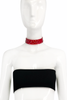 Scott Wilson Red Lucite Choker with Pink Diamonds early 2000's Couture