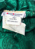 Saint Laurent Emerald Paisley Print Ruffle and Bow Blouse