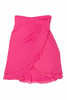 Emanuel Ungaro Silk Crepe Chiffon Bubblegum Pink Wrap Skirt - BOUTIQUE PURCHASE PRICE