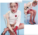 Vintage  Red "Spike" Net Veil with Headband