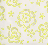 Christopher Kane White and Neon Yellow Eyelet Lace Dress