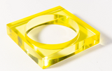 Vintage Lucite Large Bracelet Collection Square Round Shape Neon Yellow, Tangerine, Turquoise, Sapphire Blue, Violet, Ombre and Clear