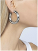 Janis Savitt Silver Sterling Thick Large Hoops Elsa Perretti Style