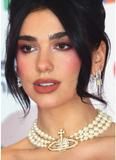 Vivienne Westwood Gold Orb Triple Pearl Choker Necklace