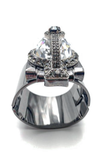 Lanvin Silver Crystal Dome Art Deco Bracelet Runway Fall 2008