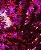 Kooples Magenta Pink Sequin Ruched V Neck Long Sleeve Dress