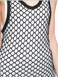 Sonia Rykiel Black Fishnet Racerback Tank top with matching White Tank Top