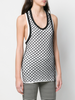Sonia Rykiel Black Fishnet Racerback Tank top with matching White Tank Top
