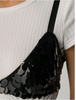 Alexander McQueen Mcq Black Sequin Bra Top