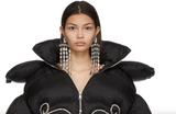 Area Crystal Silver Shoulder Duster Waterfall Showgirl Earrings