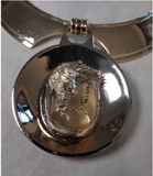 Jean Paul Gaultier Gold Metal Punk Nose Ring Medallion Necklace 90's
