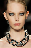 Ben Amun Oversized Gunmetal Chain Link Necklace