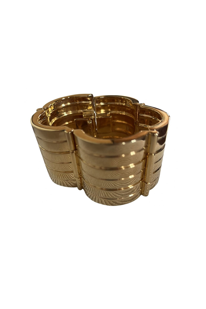 Armani Gold Metallic Rivet Rounded Bracelet