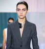 Christian Dior Gray Blue Metallic Mirror Futuristic Neckpiece Bib Necklace Runway Spring 2013