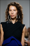 Proenza Schouler Silver Metallic Huge Triangle Mobile Abstract Earrings Spring 2017 Runway