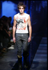 John Galliano Black and Red Paint "Lone Wolf" T-Shirt SS2001