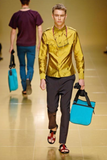 Burberry Prorsum Golden Yellow Military Style Button-Up Shirt SS2008