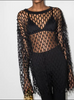 Dries Van Noten Black Oversized Fishnet Mesh Top