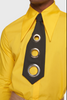 Vintage Black Oversized Grommet Cut Out Men's Tie