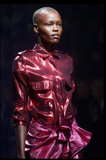 Lanvin Red Metallic Shoulder Epaulet Long Sleeve Blouse Shirt Runway Spring 2014