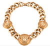 Versace Gold Triple Medusa Chain Necklace