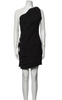 Hakaan Black Side Cut Out One Shoulder Asymmetric Dress