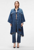 No.21 x Seven for All Mankind Blue Denim Oversized Poncho Cape