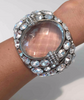 Roberto Cavalli Silver Crystal Oversized Bracelet