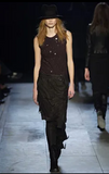 Ann Demeulemeester Black & White Star Burst Chiffon Top Fall 2003 Runway