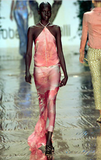 Roberto Cavalli Gold & Rhinestone Body Chain Harness Spring 2000 Runway