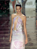 Roberto Cavalli Gold & Rhinestone Body Chain Harness Spring 2000 Runway