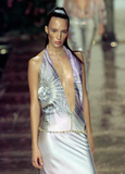 Roberto Cavalli Gold & Rhinestone Body Chain Harness Spring 2000 Runway