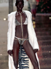 Roberto Cavalli Gold & Rhinestone Body Chain Harness Spring 2000 Runway