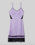 Marc Jacobs Liz Taylor Purple Lavender Silk Bustier Inlay Slip Dress