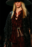 Saint Laurent by Hedi Slimane Gold Double Tassel Snake Necklace Runway Debut Collection Spring 2013