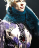 Lanvin Ruby Burgundy Red "Barbara Hutton" Gem Stone Crystal Necklace Fall 2012 Runway