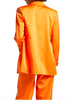 NineMinutes Italy Neon Orange Satin High Waisted Suit Pants