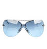 Christian Dior by Dior Blue Aviator Shield Sunglasses Y2K
