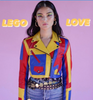 Zoraide Polidori Blue Red Yellow 'Lego' Kansai Leather Moto Jacket