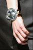 Lanvin Silver Oversized Crystal Dome Bracelet Runway Fall 2008