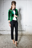 Dsquared2 Teal Velvet Fitted Evening Blazer Jacket
