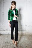 Dsquared2 Teal Velvet Fitted Evening Blazer Jacket