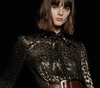 Saint Laurent Paris Gold Lurex Leopard Print Babydoll Dress Pre-Fall2020