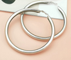 Vintage Silver Oversize Rounded Hoop Earrings
